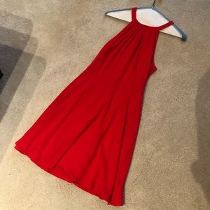 Red Flirty Mini Cocktail Party Dress
